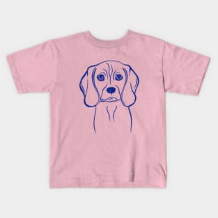 Beagle (Pink and Blue) Kids T-Shirt